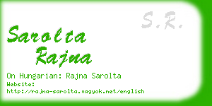 sarolta rajna business card